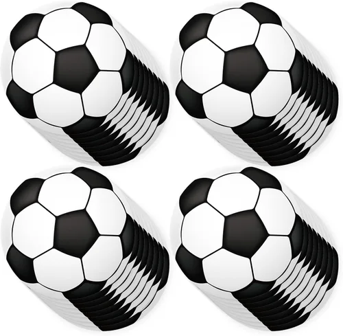 Vista 9 de 50 recortes de papel de fútbol de rugby, recortes temáticos de fiesta de fútbol, decoraciones de tablón de anuncios con 100 puntos de pegamento