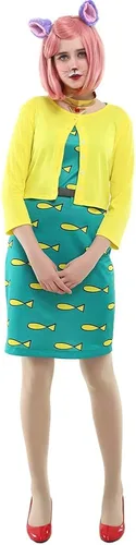 Vista 4 de miccostumes Disfraz de anime para mujer disfraz de gato y niña vestido de Halloween