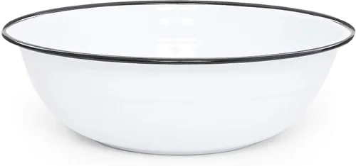 Vista 11 de Enamelware Cuenca pequeña, 4 cuartos de galón, Negro/Blanco Splatter (individual)