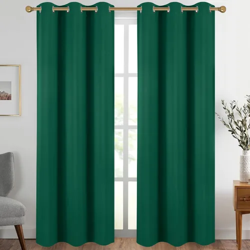 Vista 155 de Diraysid Cortinas opacas beige con ojales para dormitorio, con aislamiento térmico, cortinas de oscurecimiento de habitación, 38 x 54 pulgadas, 2