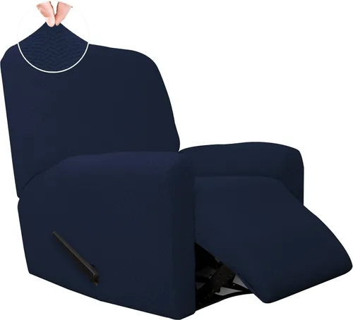 Vista 14 de Easy-Going Funda de sofá reclinable de jacquard elástico, suave de 4 piezas, con lazo elástico, protector de muebles lavable para niños, mascotas