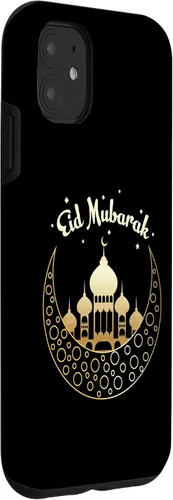 Vista 3 de Funda para iPhone 11 Ramadán Eid Mubarak, Crescent-Moon árabe