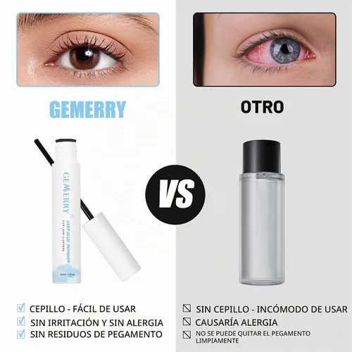 Vista 5 de GEMERRY Removedor de pestañas para extensiones de pestañas 5ml Pegamento para racimos de pestañas para racimos de pestañas Removedor de extensiones