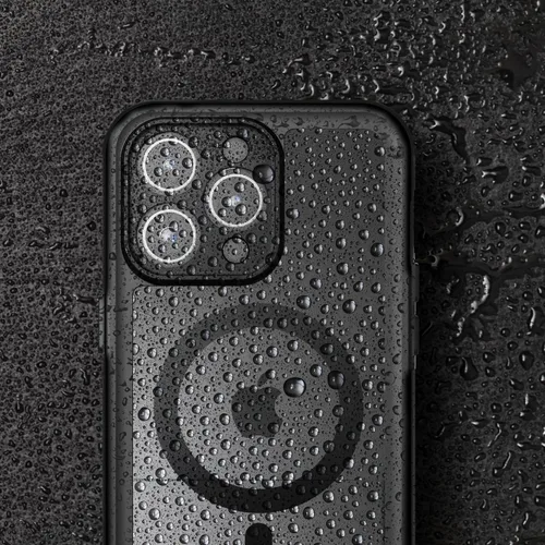 Vista 4 de Encased Titan - Funda impermeable para iPhone 15 Pro con clip para cinturón (compatible con MagSafe), funda protectora de cuerpo completo con funda
