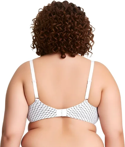 Vista 4 de Curve Muse Brasier reductor sin forro con aros para mujer con bordado de encaje, paquete de 2