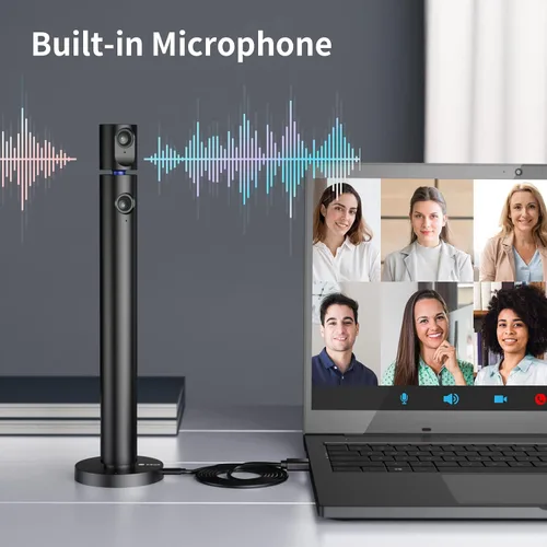 Vista 4 de CZUR Halo X Pro Cámara Web Dual para PC, Cámara Web 1080P con Micrófono, Cámara USB para Computadora, Vista de 90°, Plug & Play, Compatible