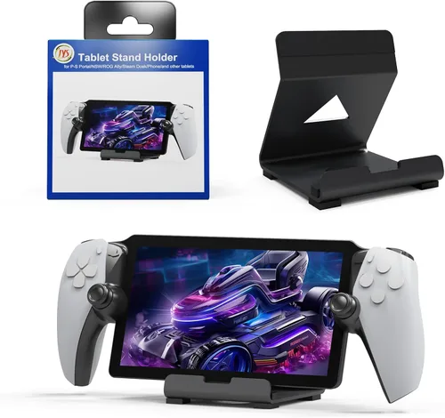 Vista 7 de Levigo Soporte de escritorio para controlador de juegos, compatible con PlayStation Portal/ASUS ROG Ally/Steam Deck/Switch, accesorios para Negro