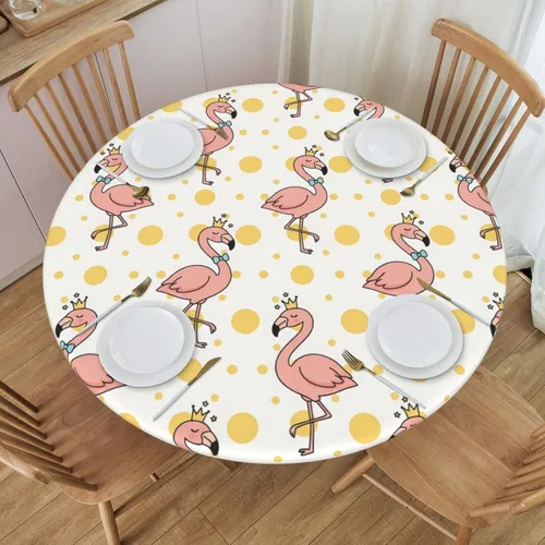 Vista 39 de Decorative Round Tablecloth Fitted Elastic 26" - 30" Butterfly Waterproof Table Cloth Cover Stretch Table Pad Cover for Parties Weddings Banquet