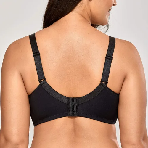 Vista 3 de DELIMIRA Bralette de algodón para mujer, con bolsillos para mastectomía, sin varillas, poscirugía, talla grande, para dormir