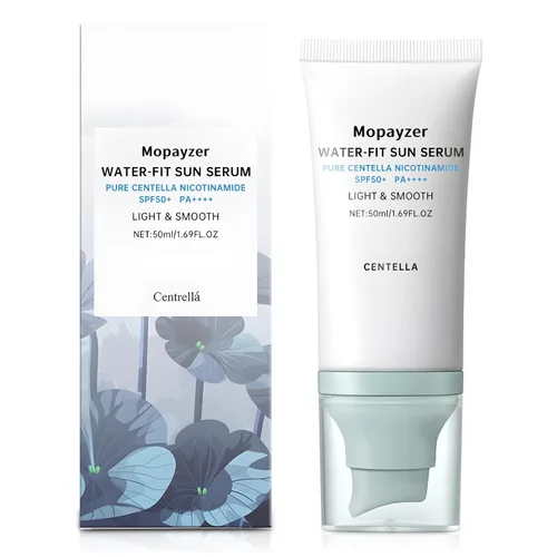 Vista 8 de Centella - Protector solar SPF 50, protector solar Hyalu Cica para cara, resistente al agua, fuerte protección UV, sin yeso blanco, protector solar