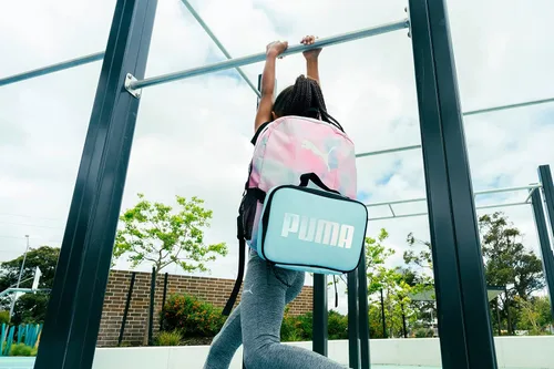 Vista 6 de PUMA Combo de mochila y kit de almuerzo para niños, PúrpuraRosado
