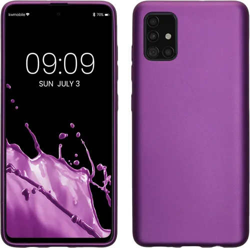 Vista 18 de kwmobile Funda compatible con Samsung Galaxy A51 - Funda protectora de silicona TPU suave y delgada - Arctic Night
