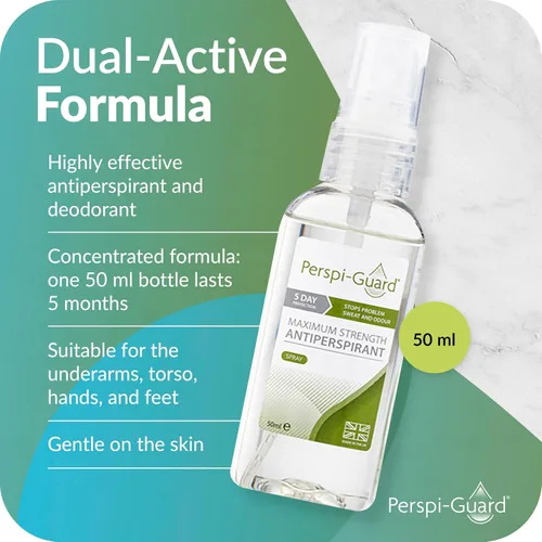 Vista 4 de Perspiguard - Antitranspirante de máxima resistencia, 1.7 fl oz, protección de 5 días