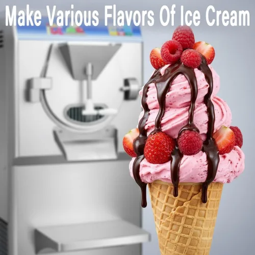 Vista 6 de Máquina de helado duro comercial de gelato de puerta SSS 9-11 galón/H 2200W Single Flavor Floor-Standing Hard Serve Ice Cream Maker,14L,4.3-Inch