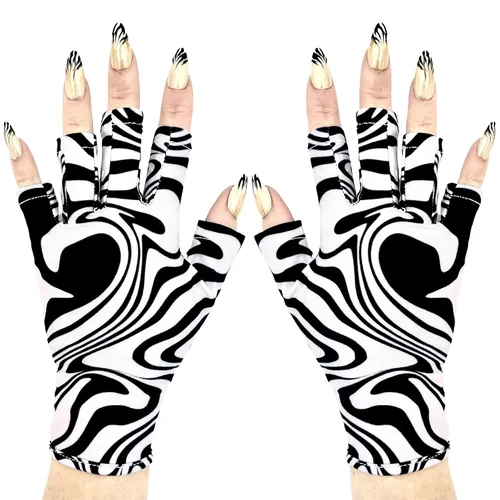 Vista 38 de ManiGlovz - Guantes de uñas originales con protección UPF 50+ UV Manicura de gel y guantes anti UV sin dedos para mujeres Se pueden utilizar