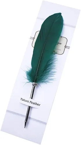 Vista 10 de OPENDGO Bolígrafo de plumas con tallo de metal, pluma vintage refinada plateada para amantes de la escritura escolar 1 bolígrafo de plumas de búho