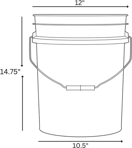 Vista 2 de House Naturals Cubo de grado alimenticio rosa magenta de 5 galones con tapa de rosca, paquete de 2 contenedores fabricados en Estados Unidos