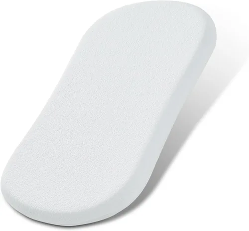 Vista 14 de Almohadilla de colchón para moisés de bebé NeoBorn, de 61 cm x 52.8 cm, colchón de espuma de memoria con gel de confort de doble cara con funda