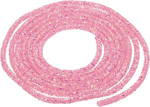 Vista 15 de MECCANIXITY Cuerda de lentejuelas con purpurina de 2.5 yardas, 6mm, 0.24 pulgadas, cuerda de tubo de lentejuelas con diamantes de imitación