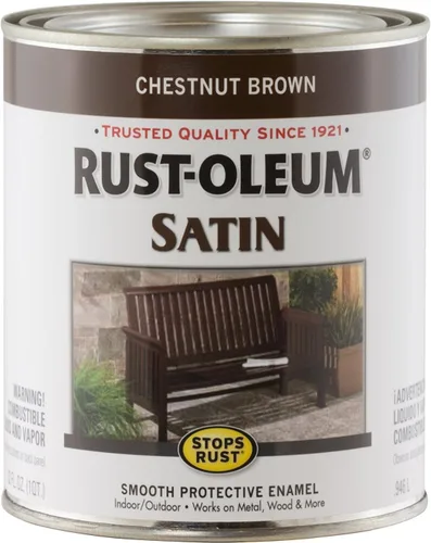 Vista 17 de Rust-Oleum 7777730 Stops Rust Pintura con Brocha, Media Pinta, Negro Satinado