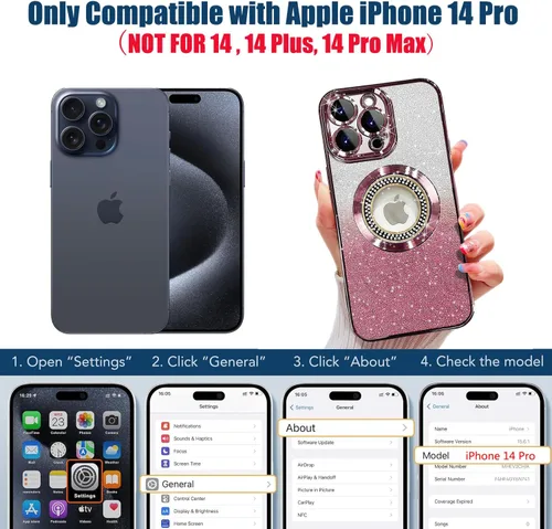 Vista 209 de Misscase Funda magnética con purpurina para iPhone 11 compatible con MagSafe, protección completa, delgada, a prueba de golpes, antiarañazos