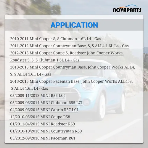 Vista 3 de NOVAPARTS 13717627501 Turbo manguera de entrada de aire para 2010-2015 Mini Cooper Countryman Paceman Clubman S R55 R56 R57 R58 R59 R60 R61 N18