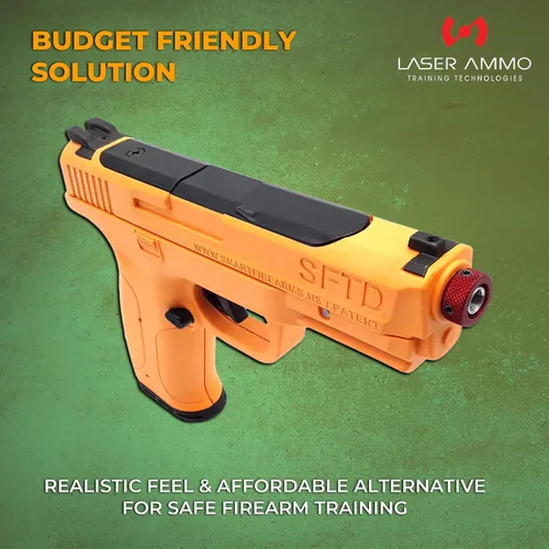 Vista 3 de Pistola de entrenamiento láser avanzada con láser de entrenamiento rojo o invisible (Clase I, 3.5 mW) Elija la opción a continuación - Pistola