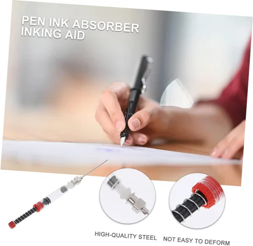 Vista 2 de Herramienta de conversión de resorte de llenado de tinta para plumas estándar europeas de 4.72 pulgadas, kit de absorción de tinta para escritura