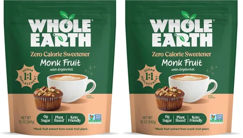 Vista 9 de Alternativa de azúcar a base de plantas Whole Earth, eritritol y fruta de monje, frasco de 9.8oz