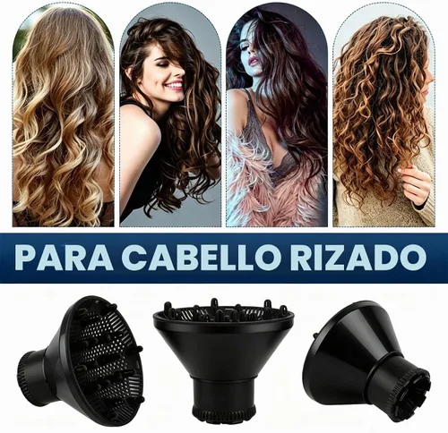 Vista 7 de Universal Hair Dryer Diffuser, Blow Dryer Nozzle Hair Dryer-Attachment for Curly-Hair and Natural Wavy-Hair, Quick Drying Travel Hair-Styling Tools
