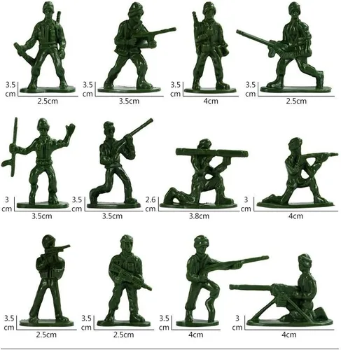 Vista 4 de RAINBOW TOYFROG Juego de figuras de acción de hombres del ejército - 300 piezas de soldados de juguete juego militar - Figuras de acción clásicas