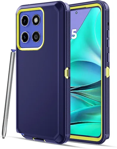 Vista 9 de Jiunai Funda para Moto G Stylus 2025, funda resistente a prueba de golpes, protección contra caídas, híbrida de doble capa mate, para Motorola G