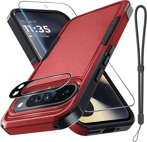 Vista 22 de Funda para Google Pixel 7A, Funda Protectora de Teléfono de Cuerpo Completo Resistente de Trabajo Pesado Robusta a Prueba de Golpes con Correa