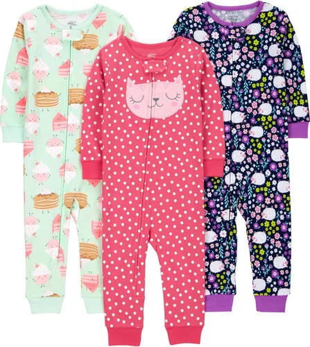 Vista 57 de Simple Joys by Carter's Pijama de algodón sin pies de ajuste cómodo para niños (3 unidades)