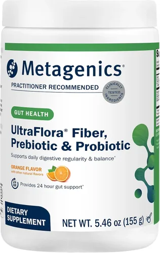 Vista 9 de Metagenics UltraFlora Fibra, Prebiótico y Probiótico - Suplemento de fibra dietética en polvo - Apoya la regularidad intestinal, el equilibrio