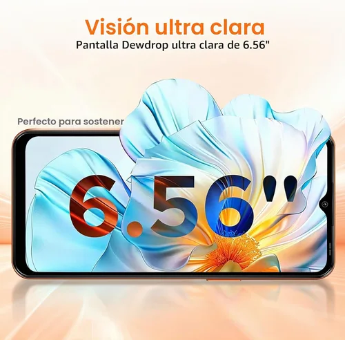 Vista 6 de Blackview Wave 7C Unlocked Android 16 4G Cell Phone, 128GB, Dual SIM,Orange