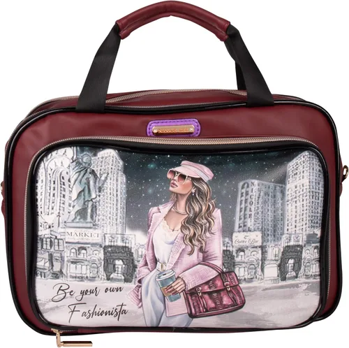 Vista 15 de Nicole Lee Bolsa de maquillaje cosmética para mujer, bolsa de viaje con 5 compartimentos (todas las emociones)