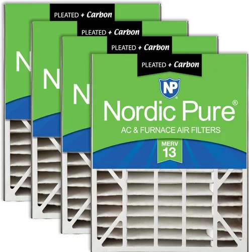 Vista 39 de Nordic Pure 20 x 25 x 5 (tamaño real: 19 3/4 x 24 1/4 x 4 7/8) Filtro de aire Air Bear Merv 8 de repuesto para reducción de olores de carbono puro
