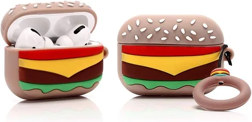Vista 5 de Funda de silicona compatible con Apple Airpods Pro y Pro 2 Funda divertida y linda [Serie de postres de frutas](Zanahoria)