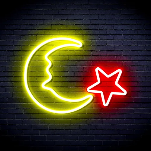Vista 11 de ADVPRO Moon and Star Flex Silicone LED Neon Sign - Azul - st16s33-fnu0009-b