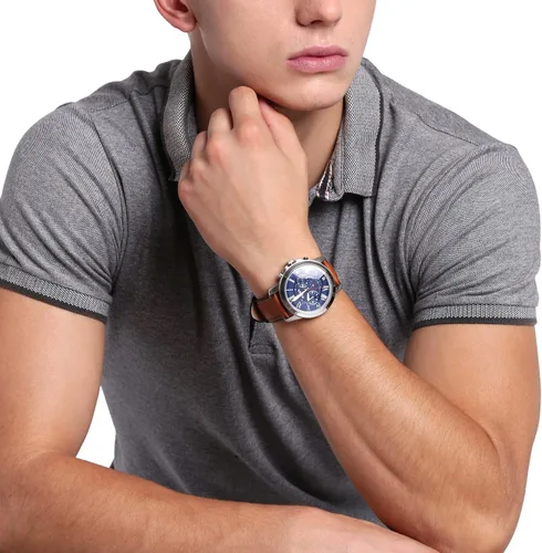 Vista 8 de Fossil Grant - Reloj cronógrafo de cuarzo de acero inoxidable para hombre Cronógrafo movimiento de cuarzo