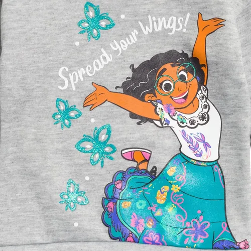 Vista 4 de Disney Encanto Mirabel - Conjunto de sudadera y pantalones para niñas de niños pequeños a grandes