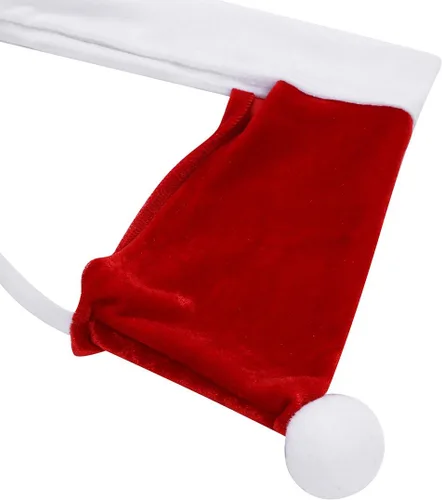 Vista 5 de TiaoBug Disfraz de Papá Noel navideño de franela para hombre