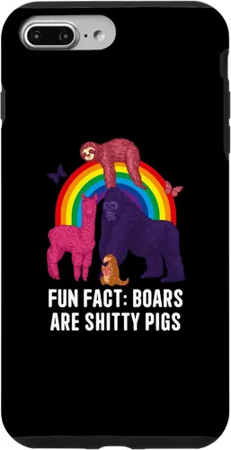 Vista 10 de iPhone 12 mini Boars Are Shitty Pigs Funny Animal Pun Humor Animal Meme Case