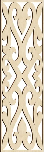 Vista 145 de Keene Paneles de pared decorativos de madera con calado, 9 3/8 pulgadas de ancho x 24 3/8 pulgadas de alto x 1/4 de alto, abedul Birch