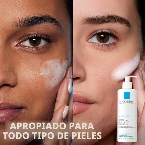 Vista 5 de La Roche-Posay Toleriane - Limpiador facial suave e hidratante, limpiador facial hidratante con niacinamida + ceramidas, lavado facial diario