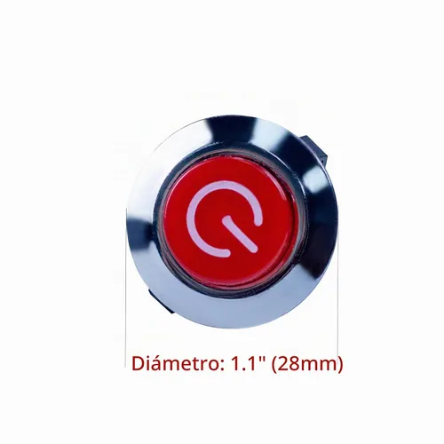 Vista 2 de Botón de encendido redondo rojo para montar en el automóvil, interruptor de encendido para niños, accesorio de juguete de automóvil, interruptor
