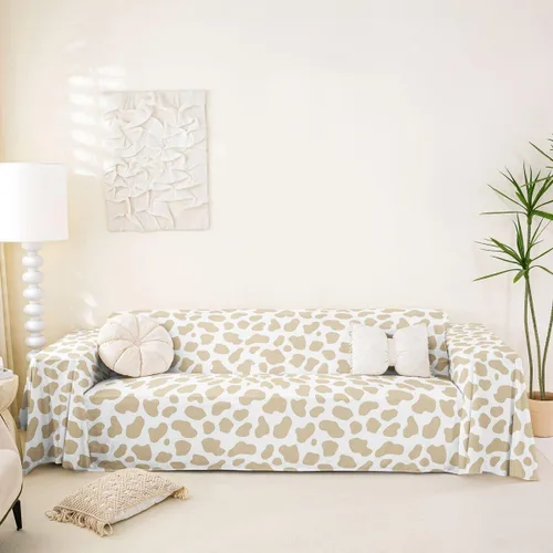 Vista 9 de Erosebridal Funda protectora para sofá, diseño de vaca lechera, diseño de vaca verde manzana, funda acolchada para sofá de animales occidentales