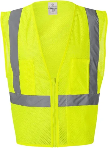 Vista 2 de ML Kishigo - Chaleco de malla ultra fresco con bolsillos, color lima, talla XXL, Lime, 3XL