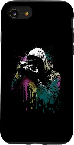 Vista 13 de iPhone 15 Fotógrafo con cámara reflex Splash Art Photography Case